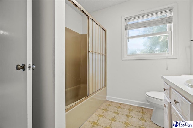 231 Timberlake Dr, Florence, SC 29501 - bathroom with vanity, bath / shower combo with glass door, and tile patterned flooring