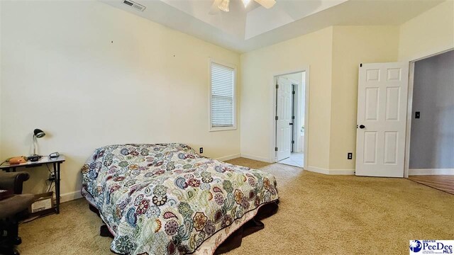 2423 Ben Hogan Cir, Florence, SC 29506 - bedroom featuring carpet flooring, baseboards, and a ceiling fan