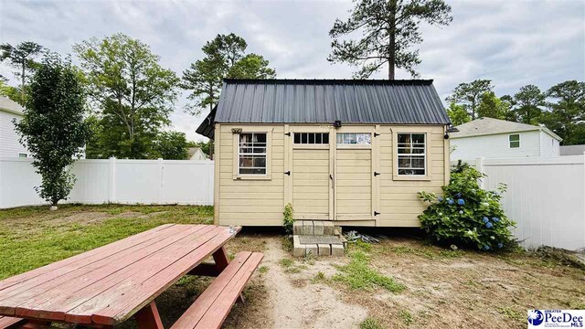 2423 Ben Hogan Cir, Florence, SC 29506 - view of shed with a fenced backyard