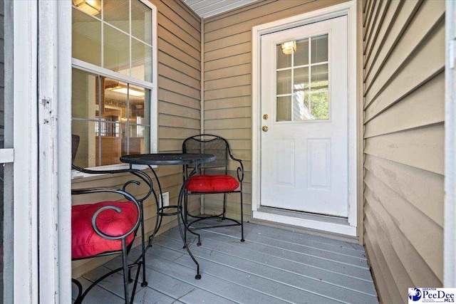 view of doorway to property