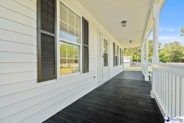 1763 Lipscomb Rd, Mullins, SC 29574 - wooden terrace with covered porch