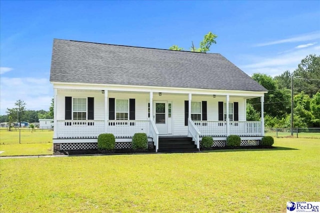 1763 Lipscomb Rd, Mullins, SC 29574 - view of front of home with covered porch and a shingled roof