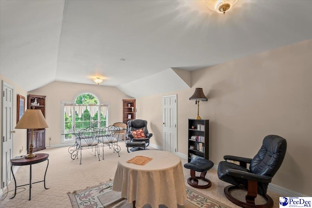 2284 Syracuse Community Rd, Darlington, SC 29532 - carpeted living area with vaulted ceiling and baseboards