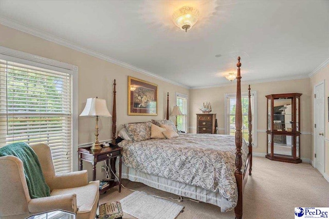 2284 Syracuse Community Rd, Darlington, SC 29532 - bedroom featuring light carpet, crown molding, and baseboards