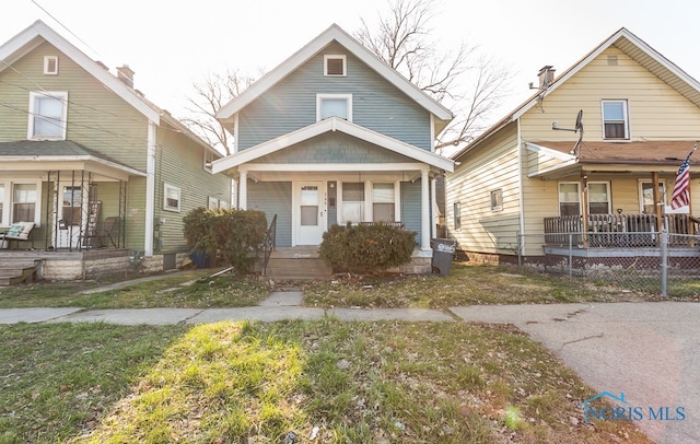 bungalow-style home featuring covered porch