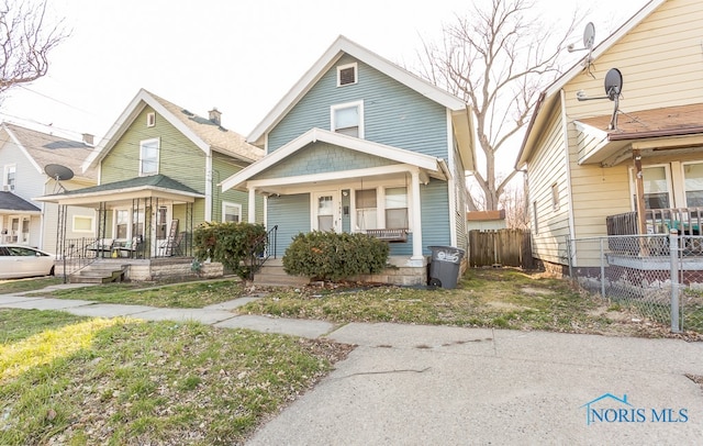 view of front of house featuring covered porch