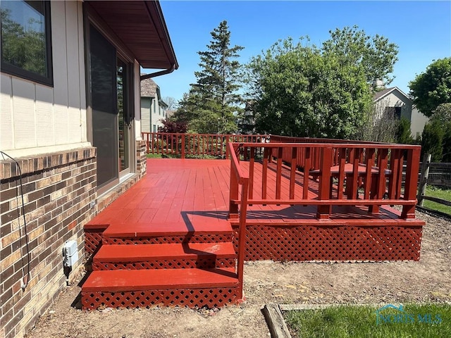 view of wooden deck