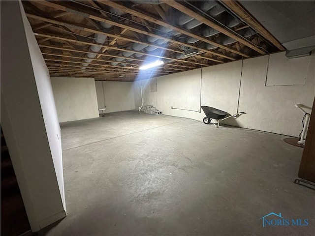 view of basement