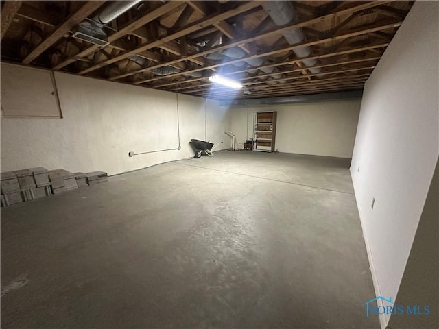 view of basement