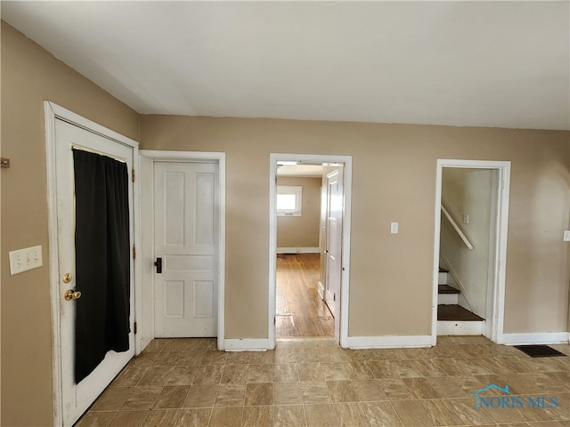 interior space with light tile flooring