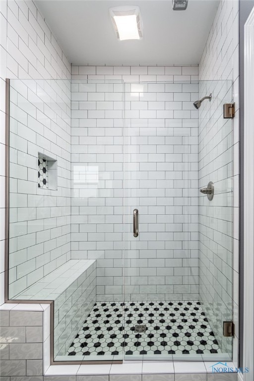 bathroom with walk in shower