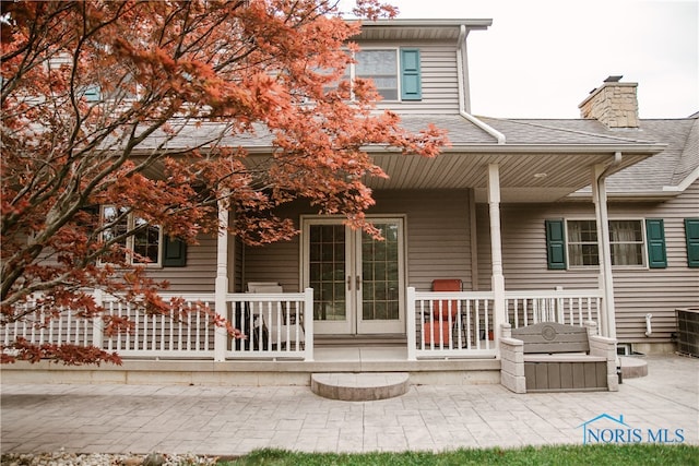 exterior space with a porch