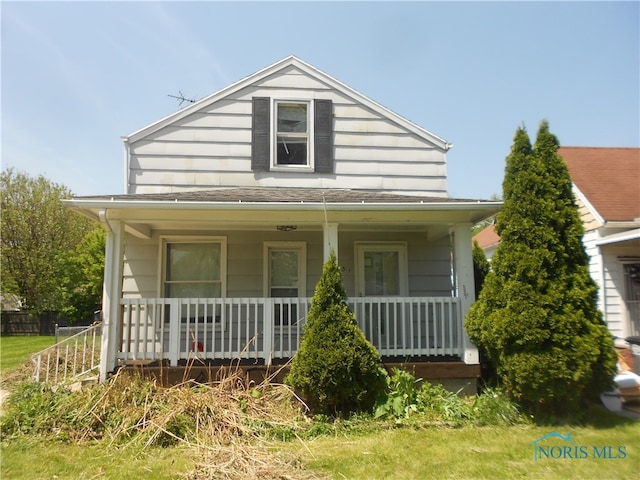 view of front of home with a porch