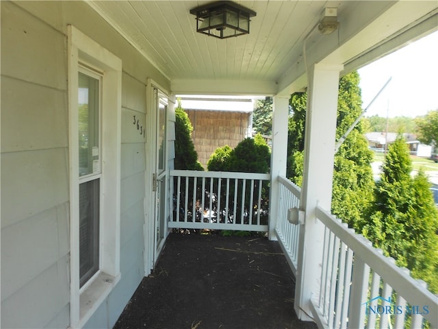 balcony with covered porch