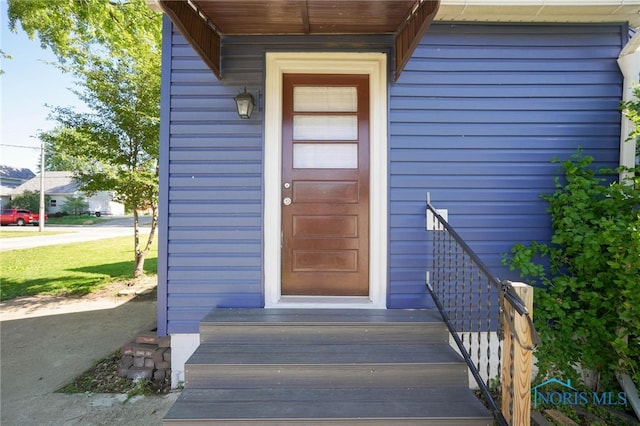 view of doorway to property