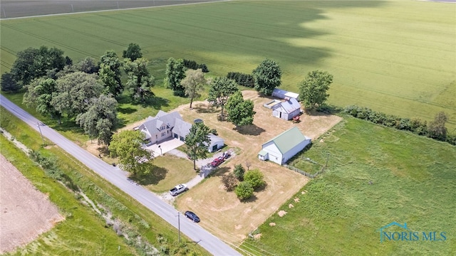 bird's eye view with a rural view