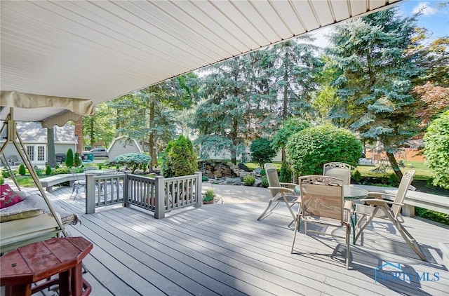 view of wooden deck