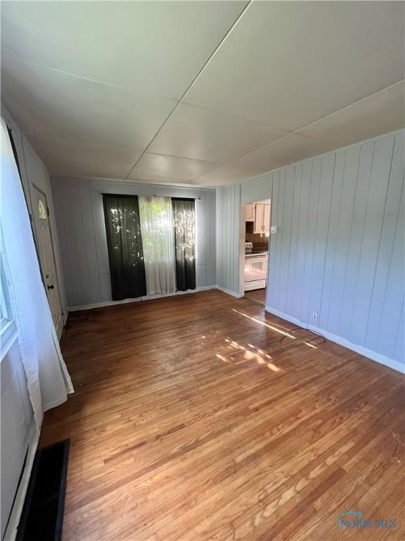 interior space with hardwood / wood-style floors