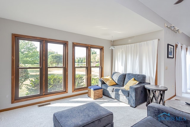 view of carpeted living room