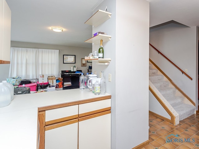 kitchen with tile patterned floors