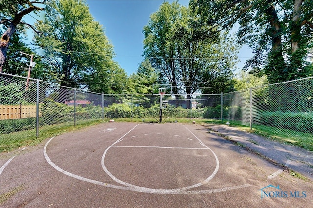 view of basketball court