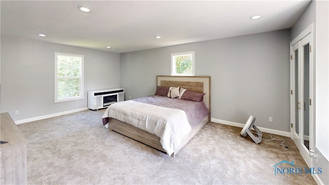 view of carpeted bedroom