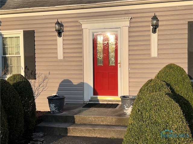 view of doorway to property