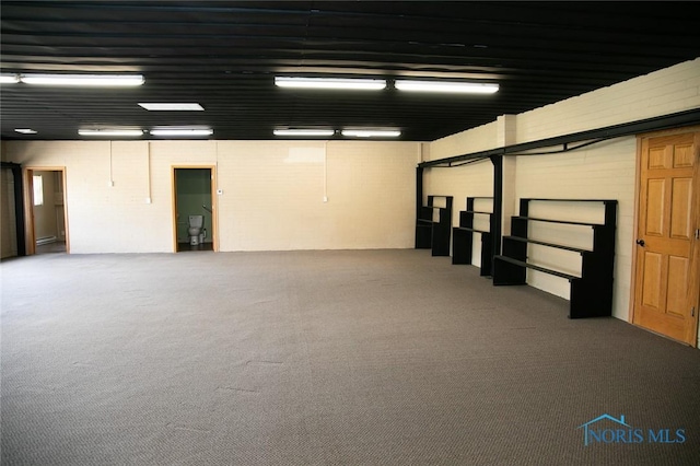 interior space featuring carpet flooring