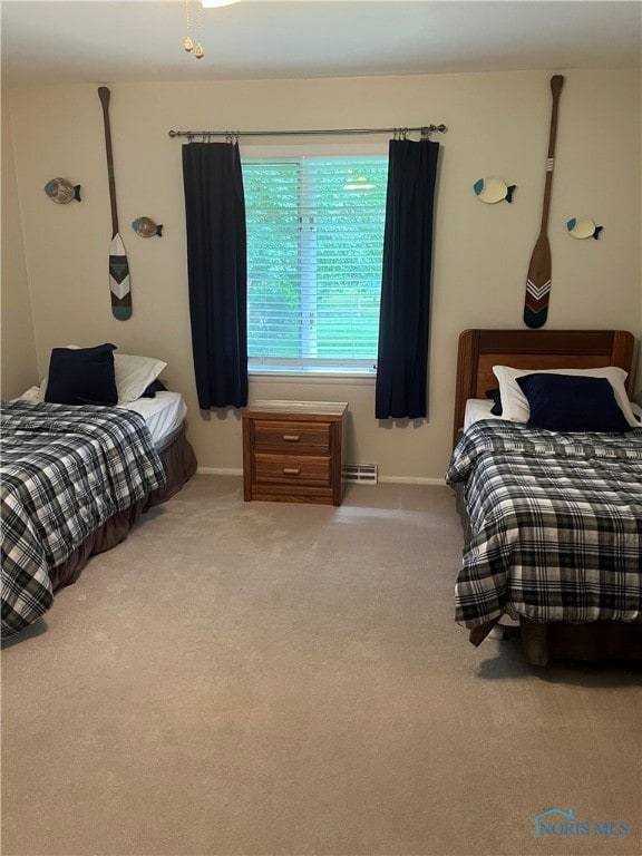 view of carpeted bedroom