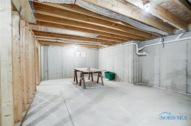 view of basement