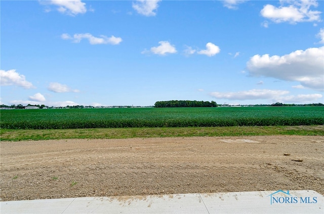 view of water feature with a rural view