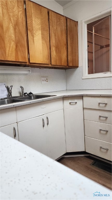 kitchen featuring backsplash and sink