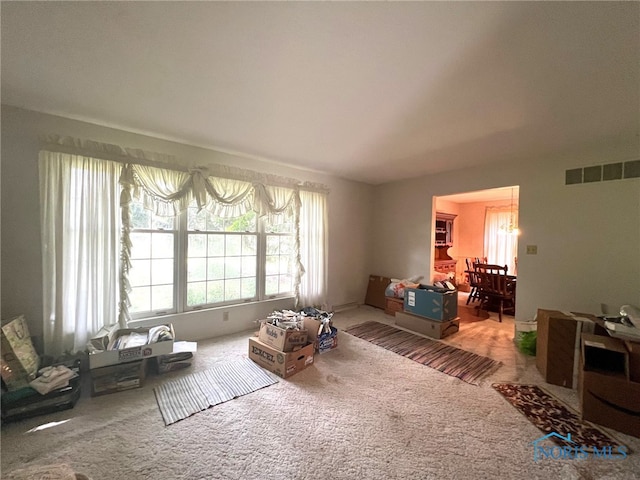 view of carpeted living room