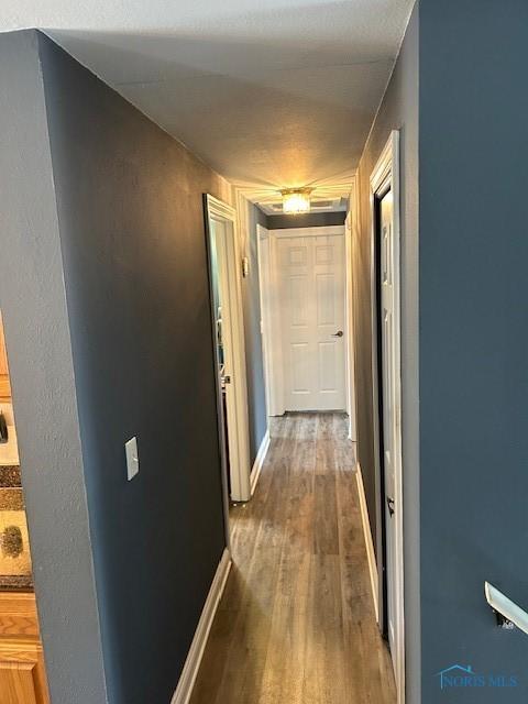 hallway featuring hardwood / wood-style flooring