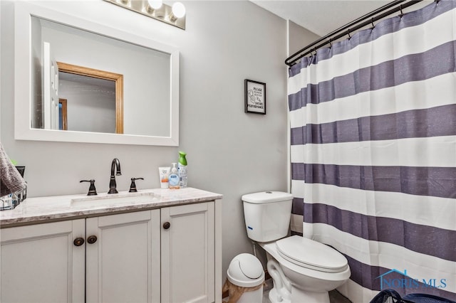 bathroom with toilet and vanity