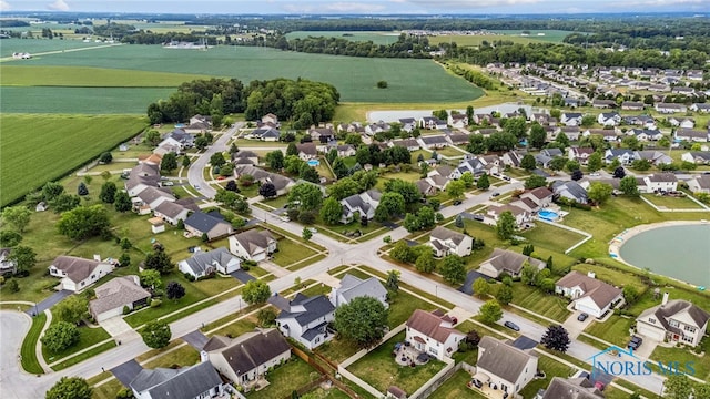 drone / aerial view with a rural view