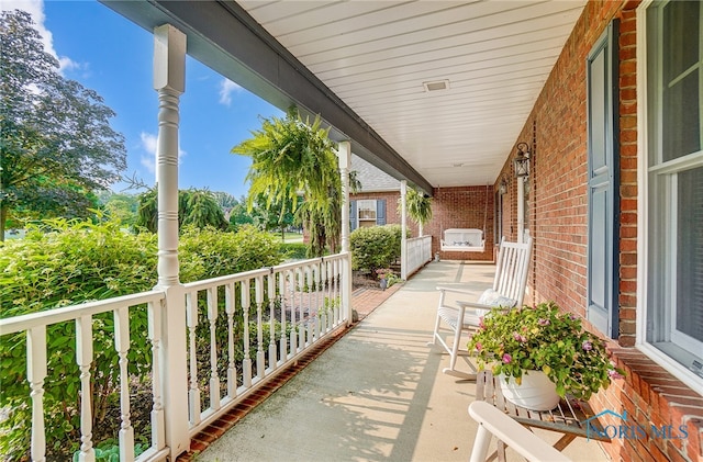 view of patio with covered porch