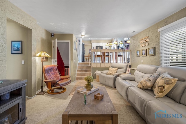 view of carpeted living room