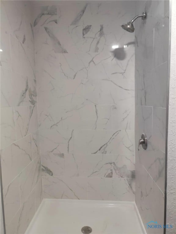 bathroom featuring a shower stall