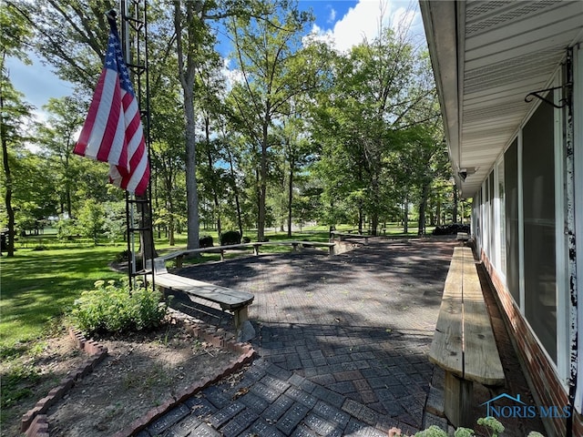 view of community with a yard