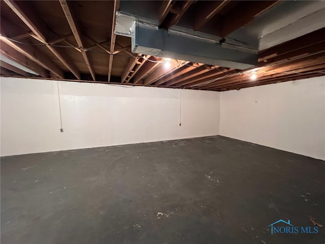 view of basement