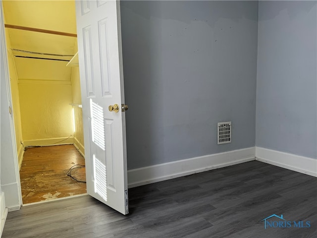 interior space featuring dark hardwood / wood-style flooring