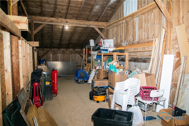 view of storage area