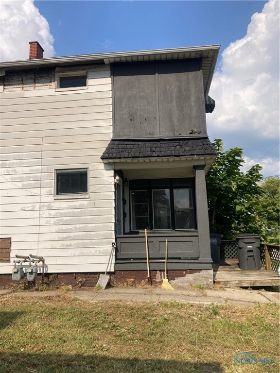 view of rear view of property