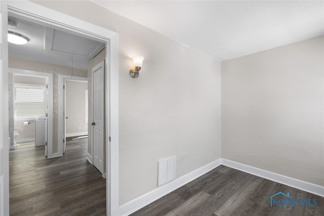 interior space featuring dark hardwood / wood-style flooring