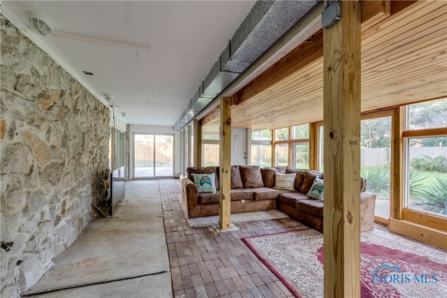 sunroom with a healthy amount of sunlight