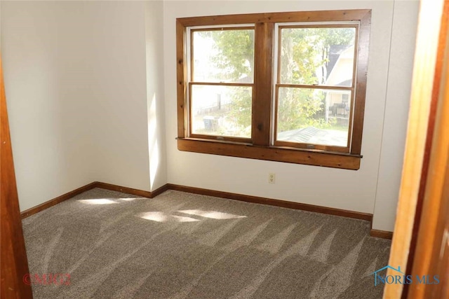 view of carpeted spare room