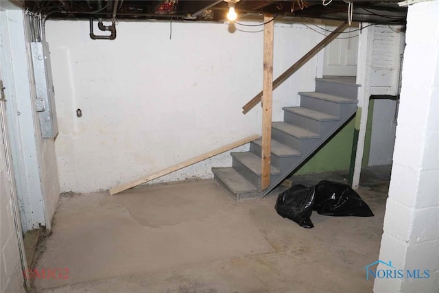 view of basement