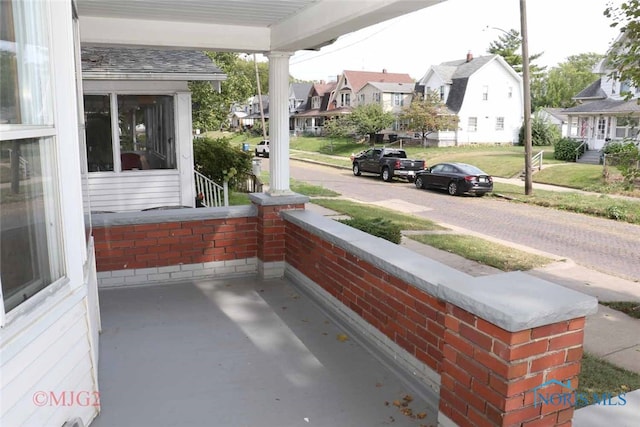 view of patio with covered porch