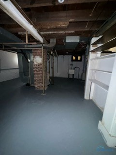 basement with sink